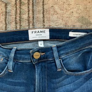 Frame Le high skinny jean with step hem